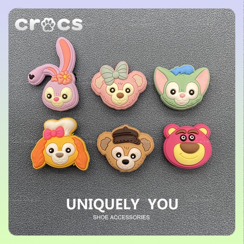 jibbitz crocs อุปกรณ์เสริมหัวเข็มขัด รูปหมี ตัวติดรองเท้า crocs และสตรอเบอร์รี่ สําหรับรองเท้า jibbitz crocs เกาหลี