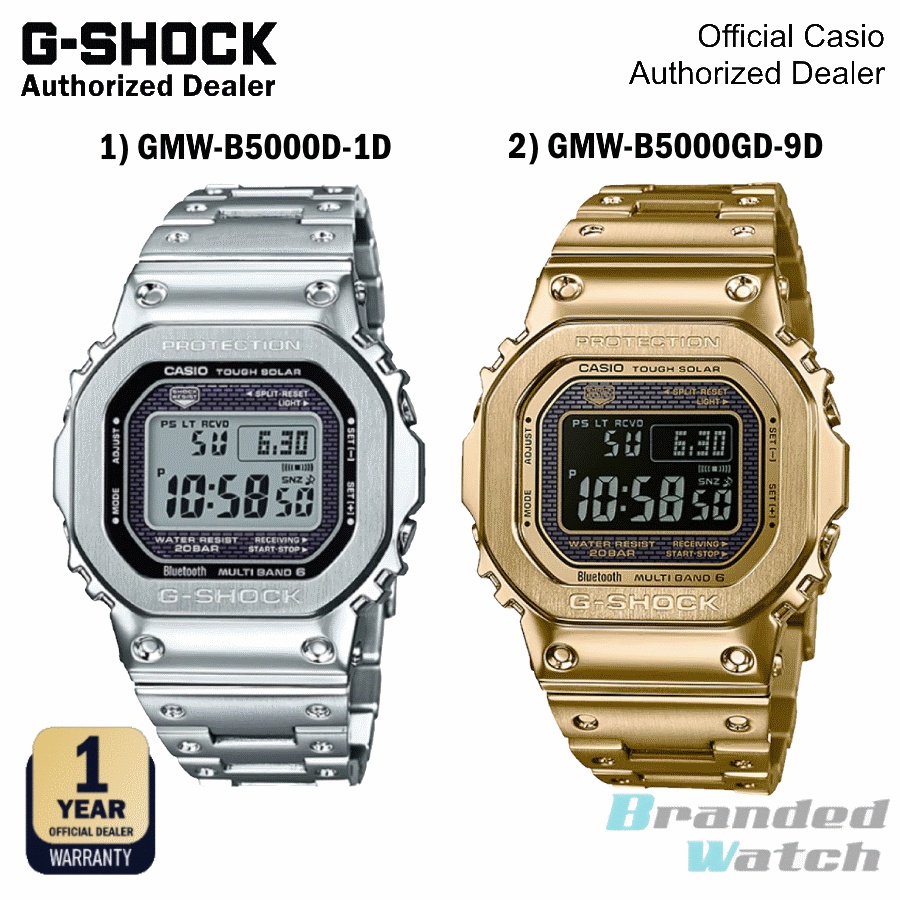ปรับให้เข้ากับ g-shock GMW-B5000 Full Gold Steel Watch GMW-B5000GD-9D bสายนาฬิกาแฟชั่น b598