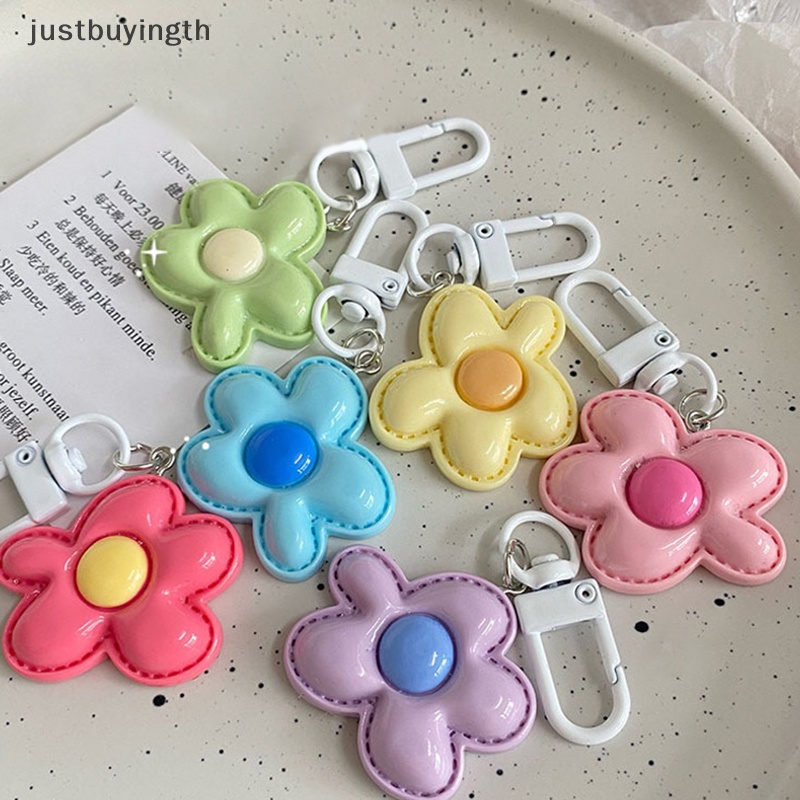 [JBTH] พวงกุญแจ จี้รูปดอกไม้ หัวใจ สีแคนดี้ สําหรับห้อยกระเป๋า DIY