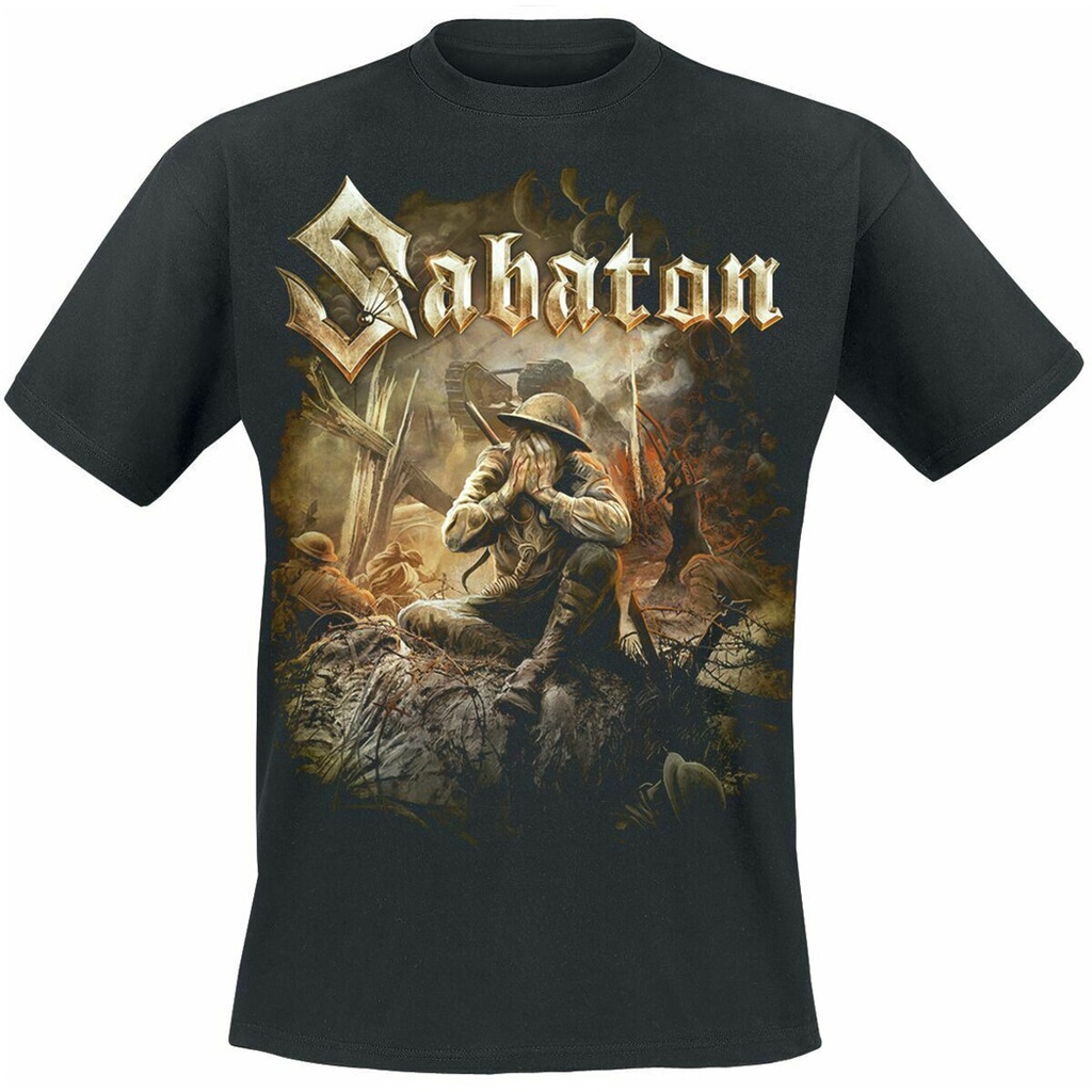 เสื้อยืดผู้ชายผ้าฝ้ายSabaton The Great wa Rเสื้อยืดสีดําวันเกิดTops Teeเสื้อ 2022 คุณภาพสูงยี่ห้อสบา