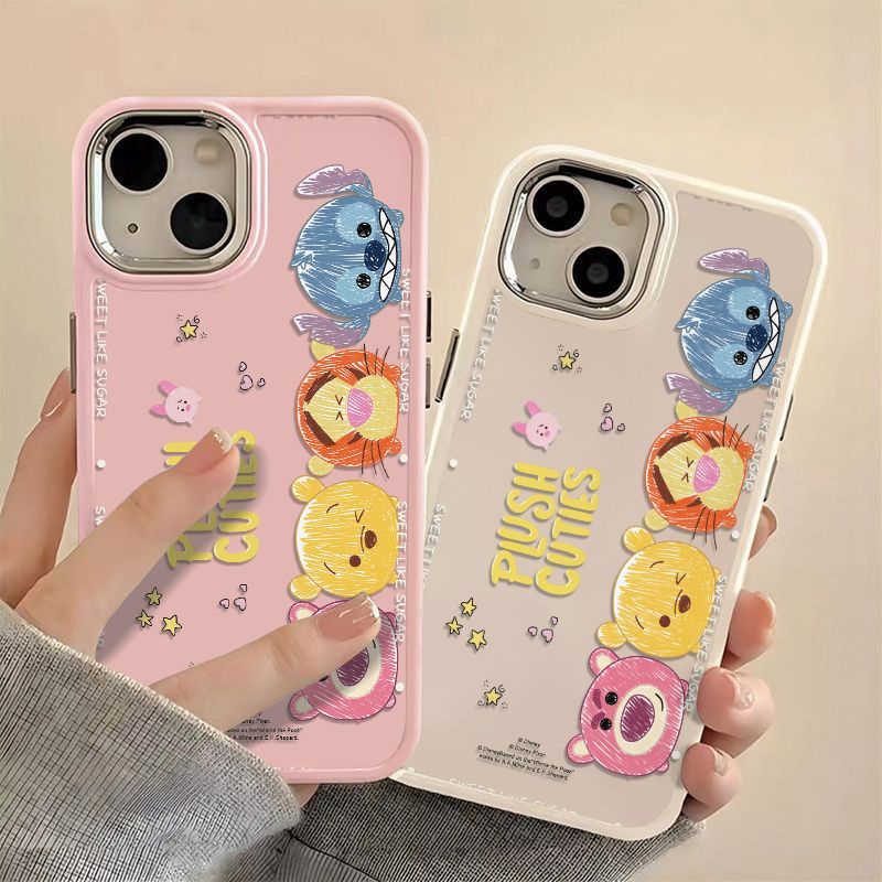 เคสโทรศัพท์มือถือ กันกระแทก ลายกราฟฟิตี้หมี สตรอเบอร์รี่ ทิกเกอร์ สําหรับ Iphone 14promax 13 12 11 7 8p 15promax 48SS