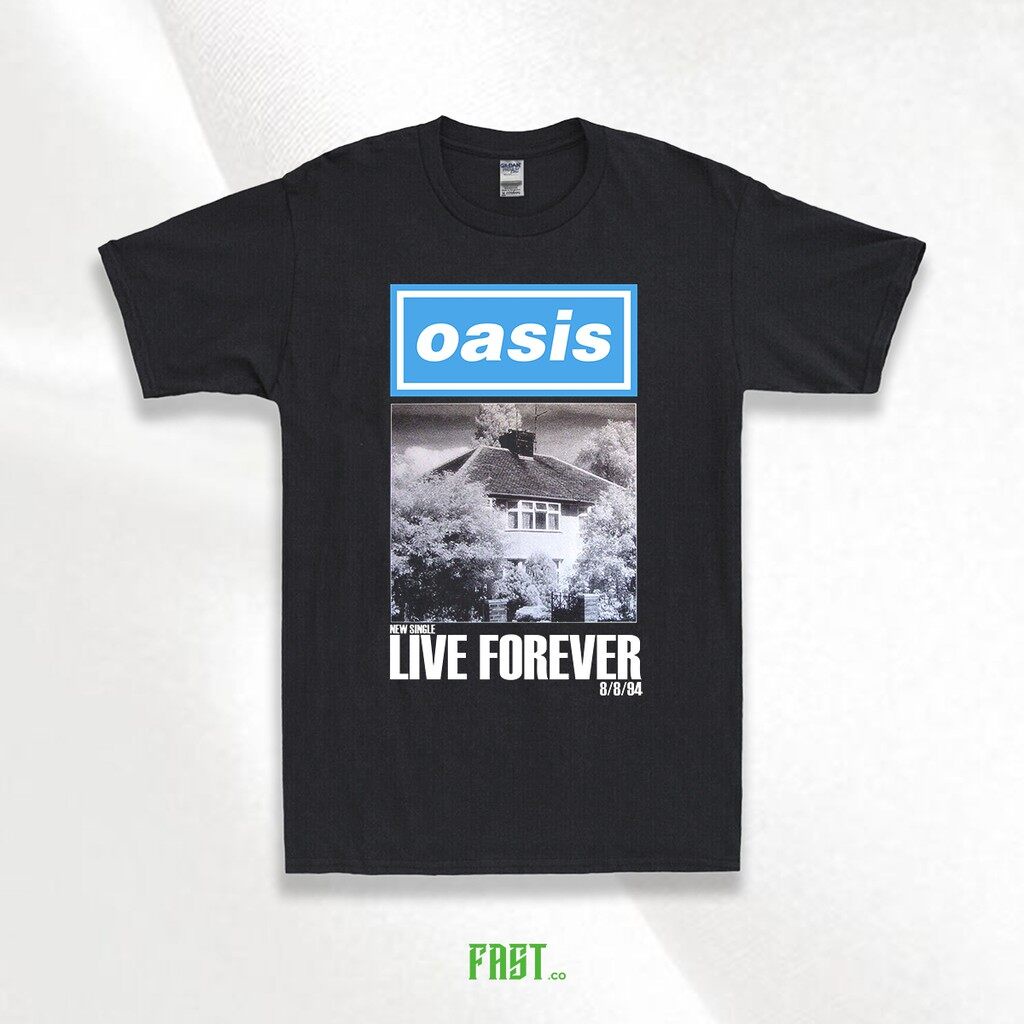 เสื้อยืด Oasis Band Tee - Live Forever