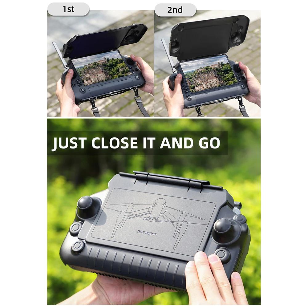 2in1 กรอบป้องกันหน้าจอ อุปกรณ์เสริม สําหรับ DJI RC PLUS รีโมทคอนโทรล ฮู้ดกันแดด ม่านบังแดด
