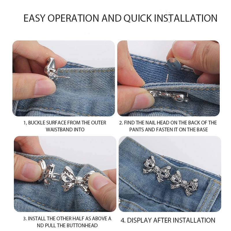ตะขอปรับเอวลายซากุระแมวการ์ตูน ถอดได้ DIY สำหรับเย็บกางเกง thumbnail 10