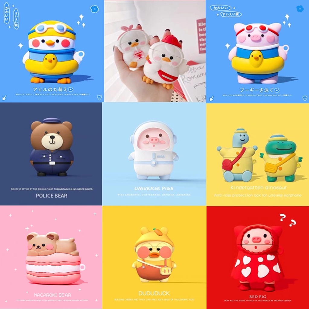 (ส่งจากไทย)TWS i12 หูฟังบลูทูธไร้สายพร้อมเคสลายร์น่ารักพร้อมไมโครโฟนแบบพกพา