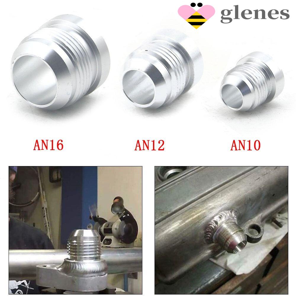 Glenes อะแดปเตอร์ข้อต่อเชื่อม ตัวผู้ แบบตรง เกลียวนอก AN4-AN20 ตัวผู้ อะลูมิเนียม สีเงิน ฐานกลม คุณภาพสูง สําหรับรถยนต์