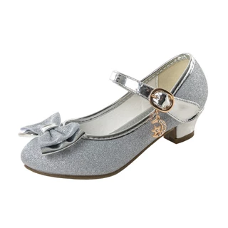 Shoe1507- รองเท้าคัชชูเด็กเล็ก-ถึงเด็กโต โบว์หน้าสวยหรู มีส้นใส่สบาย ได้ทุกงาน (ความยาววัดจากพื้นภายใน ให้ใช้ความยาวเ...