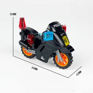 1 ชิ้น ตํารวจเมือง SWAT แร็ปเตอร์ รถจักรยานยนต์ โมเดล บล็อกตัวต่อ Diy MOC Brikcs ของเล่นเด็ก Gifs