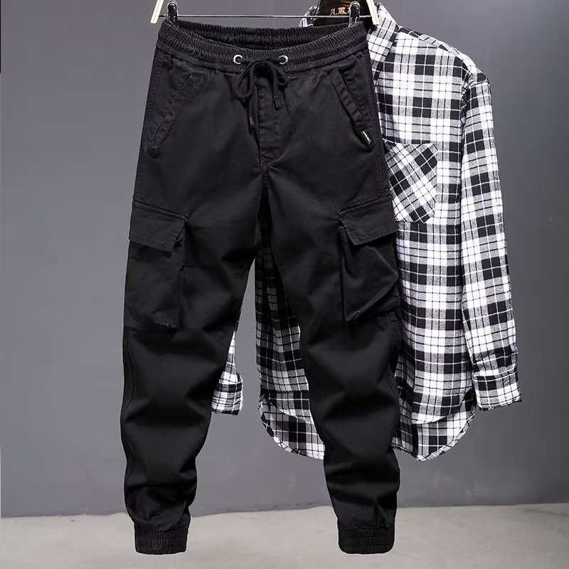 M-5XL กางเกงคาร์โก้ผู้ชายแฟชั่นหลายกระเป๋ากางเกงยุทธวิธีขนาดบวก - รูปที่ 2