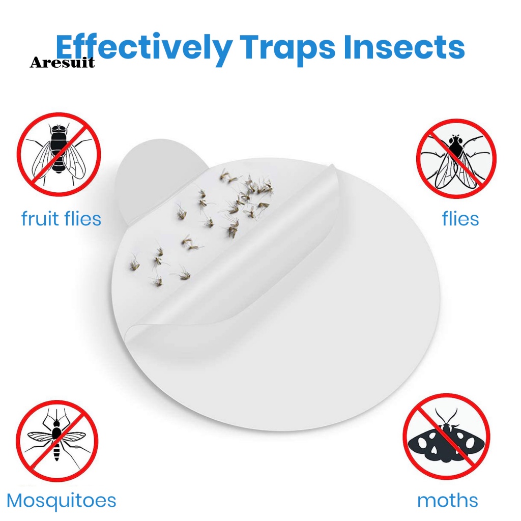 [Aresuit] แผ่นกาวดักยุง แมลงวัน และแมลงวัน 24 ชิ้น สําหรับกลางแจ้ง