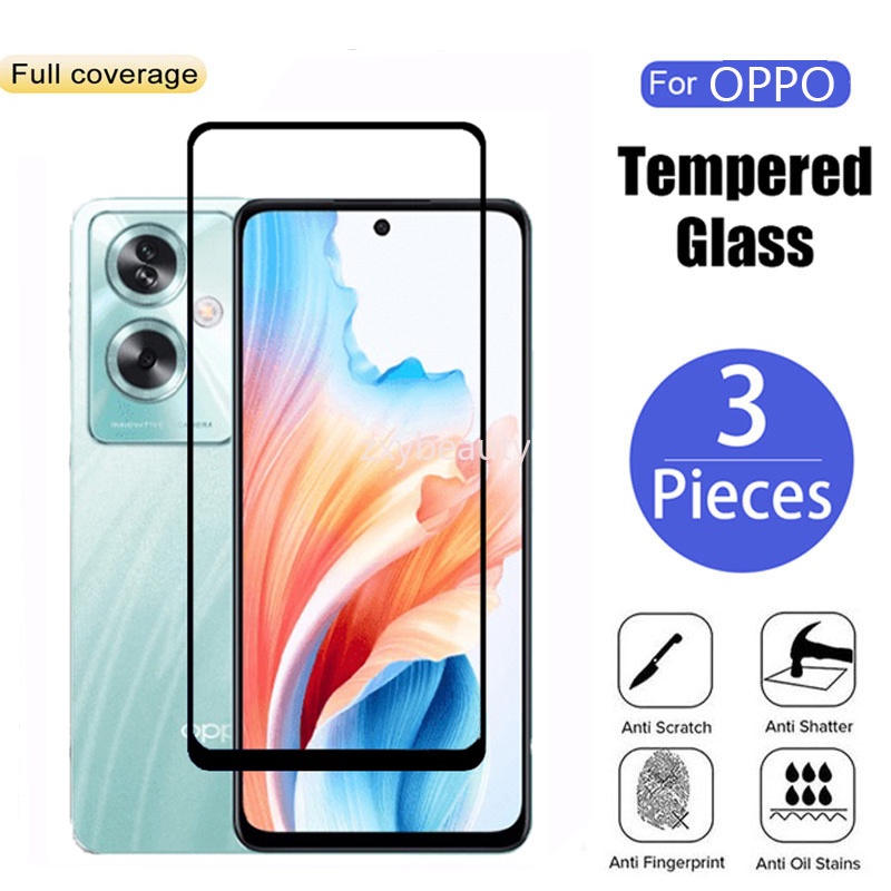 ฟิล์มกระจกนิรภัยกันรอยหน้าจอ กันรอยขีดข่วน แบบเต็มจอ สําหรับ OPPO A79 5G 2023 A79 A 79 A2 A2