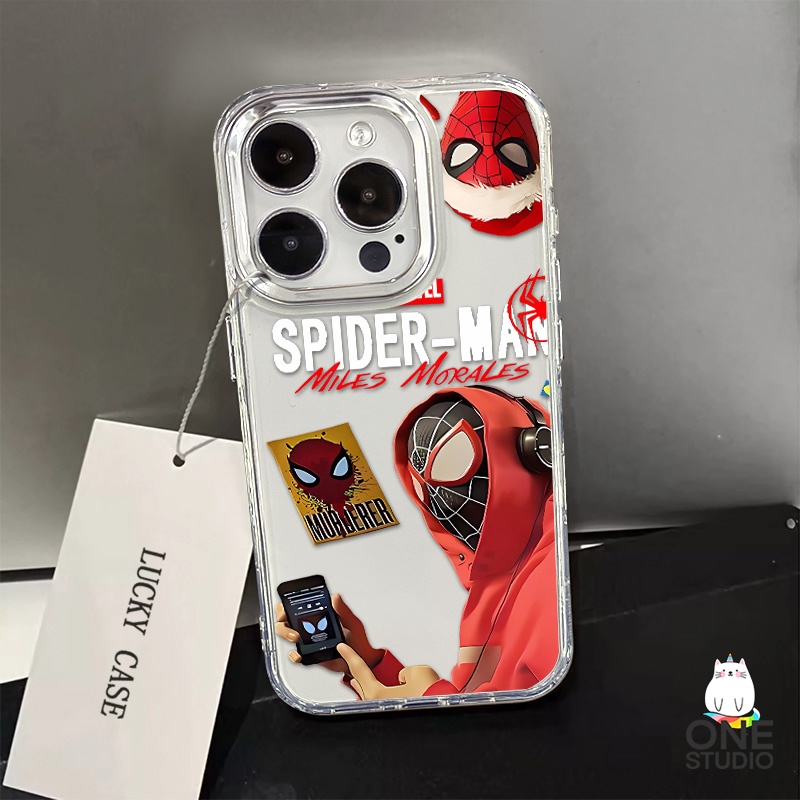 เคสโทรศัพท์มือถือซิลิโคน แบบนิ่ม ลายสไปเดอร์แมน กันกระแทก สําหรับ Iphone 15 14 12 13 11 Pro Max IP 7 8 Plus X Xs XR Xs Max
