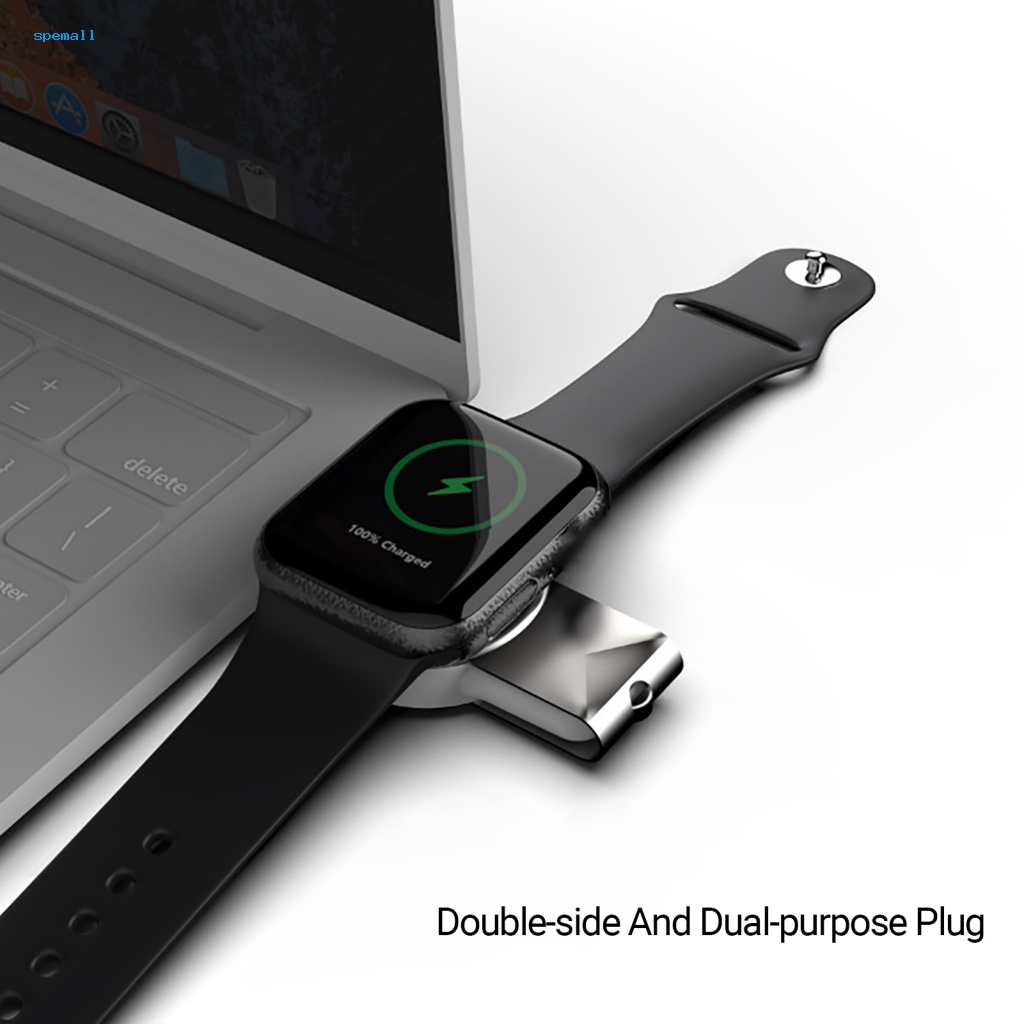  เครื่องชาร์จไร้สาย แบบพกพา ชาร์จเร็ว 2 in 1 USB Type-C Smart Watch USB Charger สําหรับ Apple Watch
