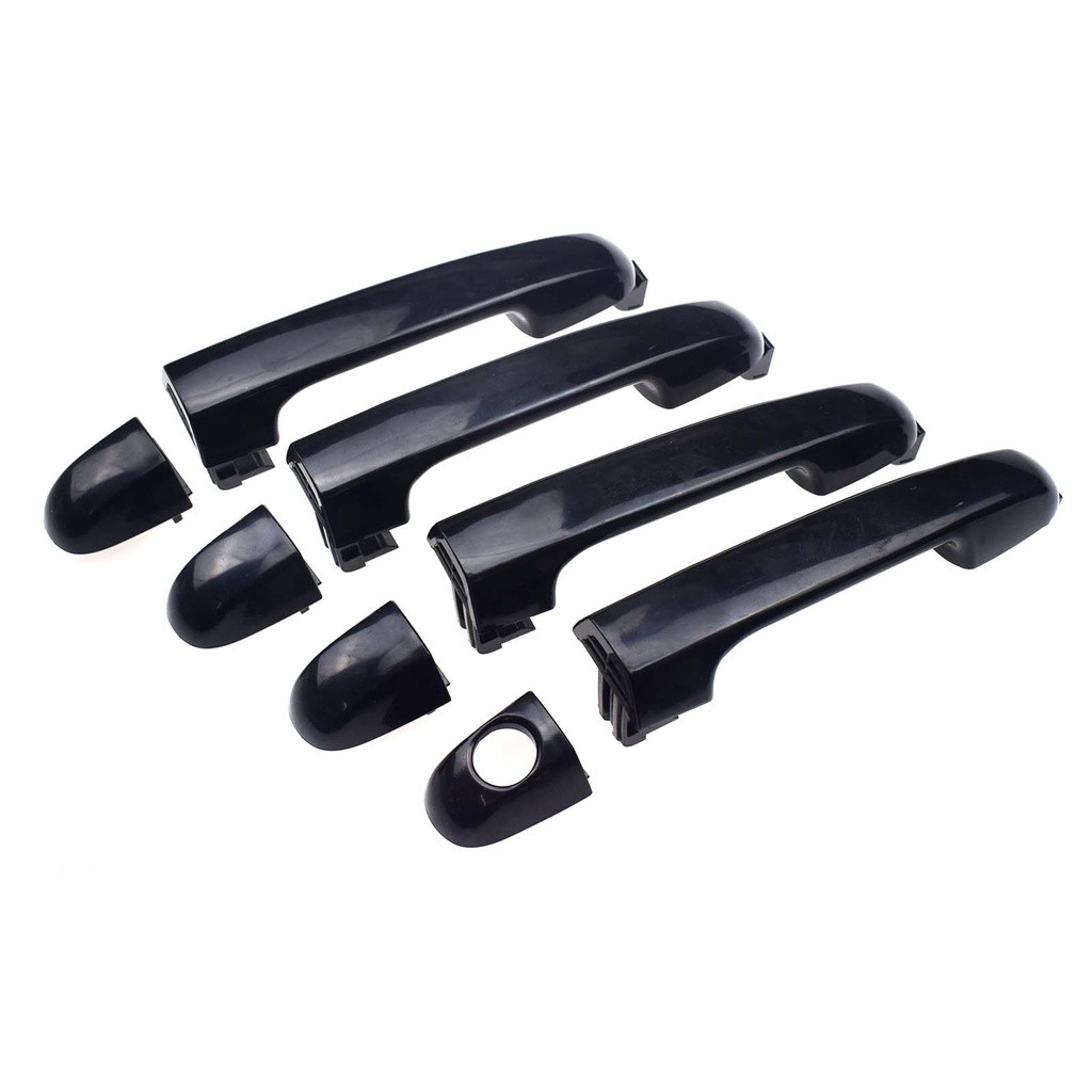 ใหม่ด้านหน้า/ด้านหลังซ้าย/ขวาสีดําด้านนอกประตูสําหรับ HYUNDAI i20 2007-2014 82651-1J000 83652-1J000 