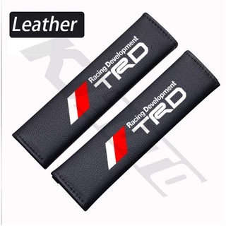 ปลอกหุ้มเข็มขัดนิรภัยรถยนต์ หนังคาร์บอน สําหรับ Toyota GR Sport Gazoo RAcing Vios Raize Wigo Rush Wish Corolla Cross Veloz Yaris Ativ Innova Avanza Altis Fortuner 1 2 ชิ้น