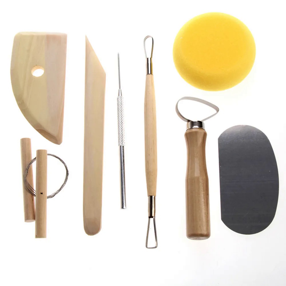 8Pcs/Set of Clay Ceramic Forming Tools Wooden Knives Pottery Tools Clay Carving Kits Carving Smooth 