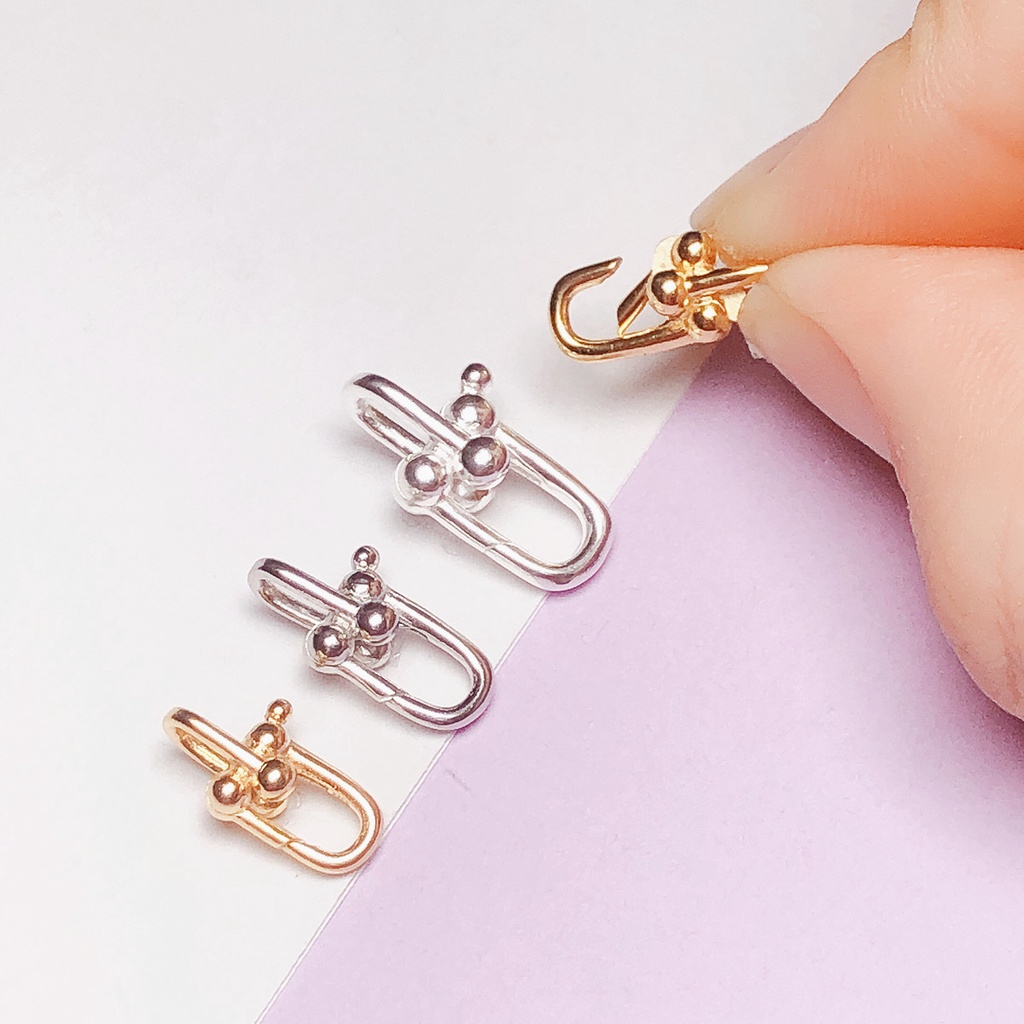 อุปกรณ์เสริมเงิน S925|บักเกิลเชื่อมต่อสร้อยคอ สร้อยข้อมือ ประดับลูกปัดไข่มุก ชุบทอง 18 ชิ้น DIY ส่งฟรี