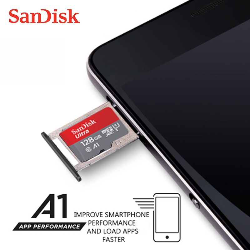 SANDISK เมมโมรี่การ์ด Micro SD card Ultra 32/ 64/ 128GB [100MB/s] Class10,(SDSQUNR) memory card กล้องวงจรปิด ของแท้