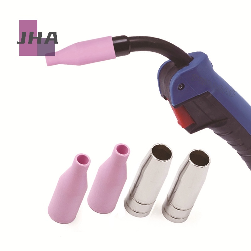 [JHA] 5 ชิ้น MB15AK MIG/MAG แก๊สเซรามิคหัวฉีดปืนเชื่อมไฟฉายเคล็ดลับหัวฉีดถ้วยใหม่