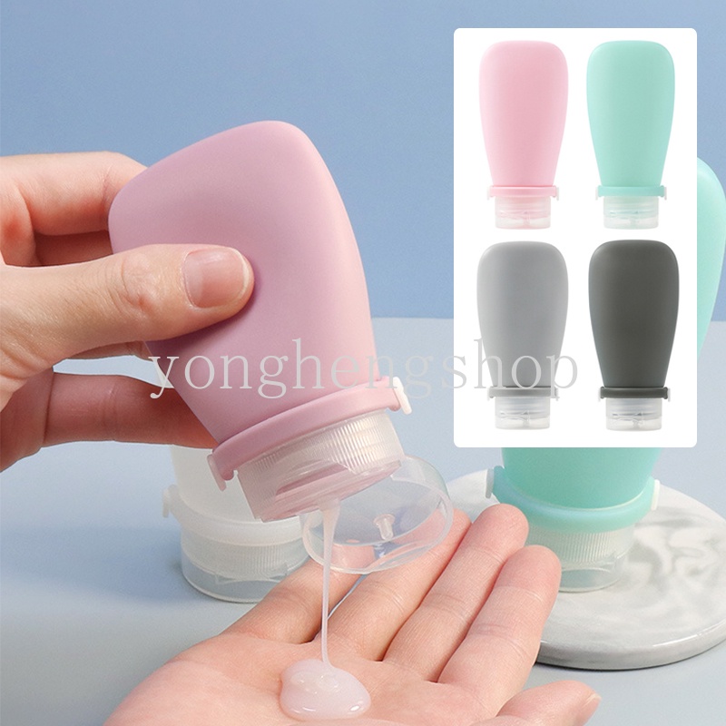 ขวดใส่โลชั่น เจลอาบน้ํา แชมพู เครื่องสําอาง แบบพกพา 30 60 90 มล. พร้อมสายรัดซิลิโคน เติมได้