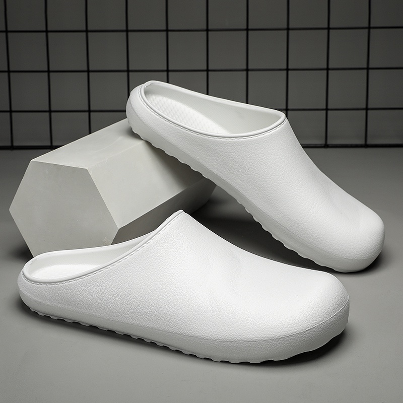 รองเท้าแตะ รองเท้าเชฟ กันน้ํา น้ําหนักเบา ขนาดใหญ่ เหมาะกับใส่ทํางาน แฟชั่นสําหรับผู้ชาย ไซซ์ 38-45