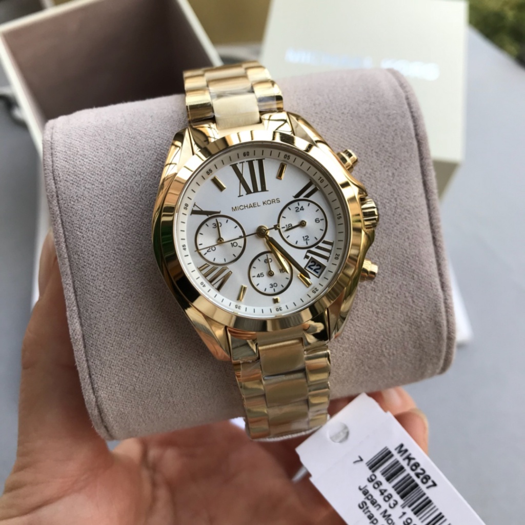 ไมเคิล Kors มินิ Bradshaw ทองโครโนกราฟผู้หญิงนาฬิกา MK6267 36mm