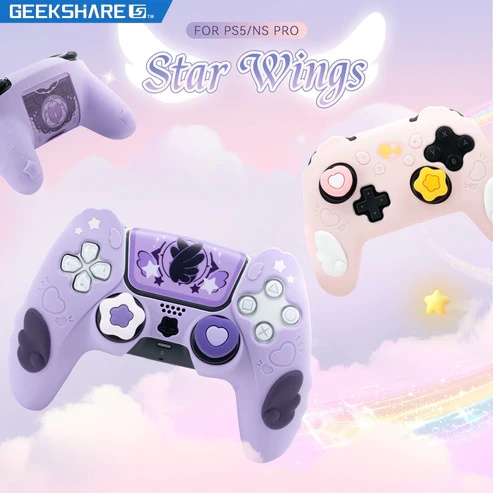 Geekshare อุปกรณ์ควบคุมธีม Star Wings สําหรับ PS5 NS Pro Controller