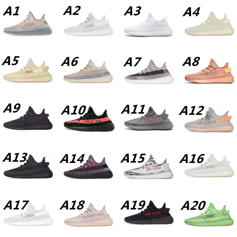 20 colors Adidas Originals Yeezy Boost 350 V2 butter lace up sneakers for men and women sport shoes
