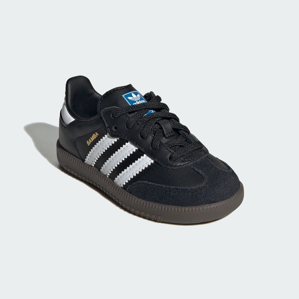 Adidas SAMBA OG KIDS Core ผ้าใบสีดำ ORIGINALS เด็ก/เด็ก MINI ME IE3680 รองเท้า train