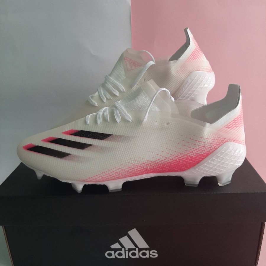 รองเท้าฟุตบอล Adidas Ghosted White Pink x1 FG wq