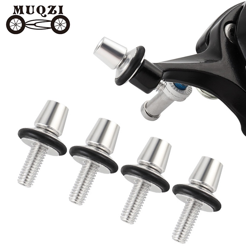 MUQZI 4 ชิ้นจักรยานสายเบรคปรับสกรู Clamp ปรับปรับจักรยาน M6 อลูมิเนียม C เบรค Caliper Bolt