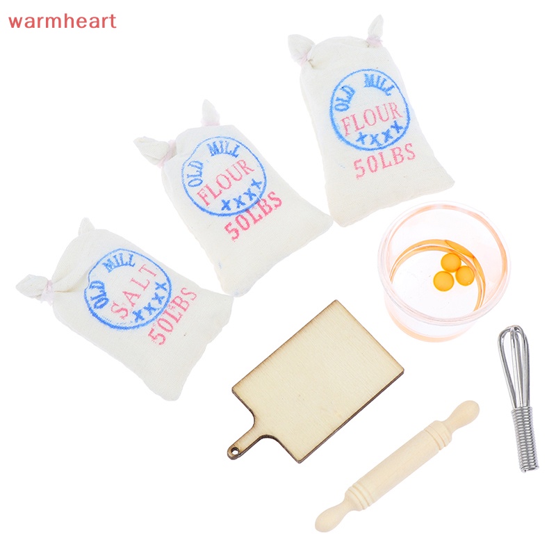 (warmheart) ไม้นวดแป้ง เกลือ ไข่ 1:12 อุปกรณ์เสริม สําหรับบ้านตุ๊กตา