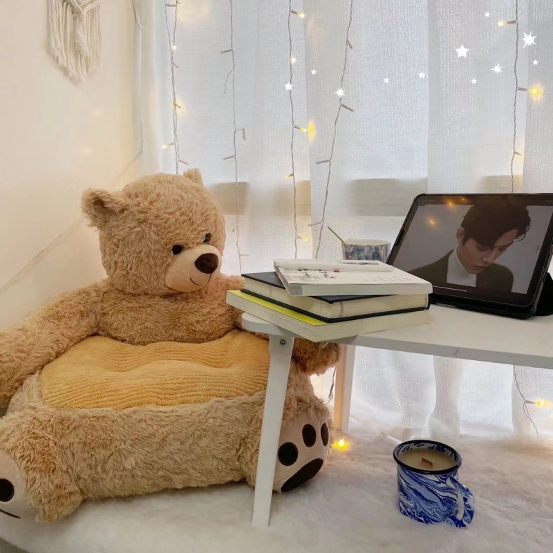 โซฟาตุ๊กตาหมีเด็ก เบาะนั่งพื้นห้องนอน เก้าอี้โซฟาขี้เกียจ 50*50*45 cm - รูปที่ 5