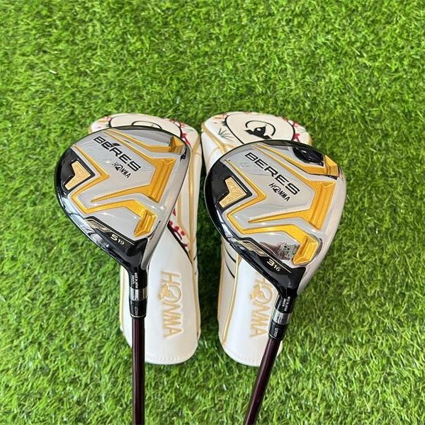 Honma BERES-08 ไม้กอล์ฟ พร้อมเพลากราไฟท์ และปลอกคลุมหัว สําหรับผู้หญิง Loft 4 Star 3/5 Fairway Wood 