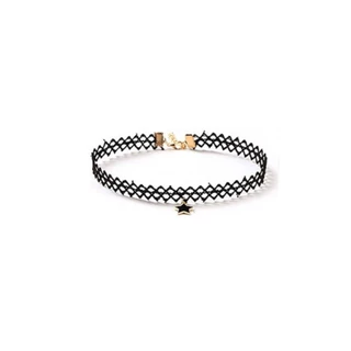 SWEE Choker สร้อยคอลูกไม้สีดํา แฟชั่นดึงดูดใจ Lace โซ่ Claviular สวยงามผู้หญิง