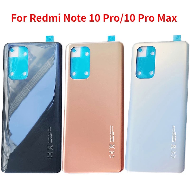 ของแท้ 100% ฝาหลัง Xiaomi Redmi Note 10 Pro 10 Pro Max M2101K6I พร้อมเลนส์กล้อง