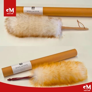 [แถมกระบอกจัดเก็บ] ไม้ปัดฝุ่นขนแกะแท้ 100% Wool Duster ไม้ปัดฝุ่นรถยนต์ แบรนด์ GM.HOME