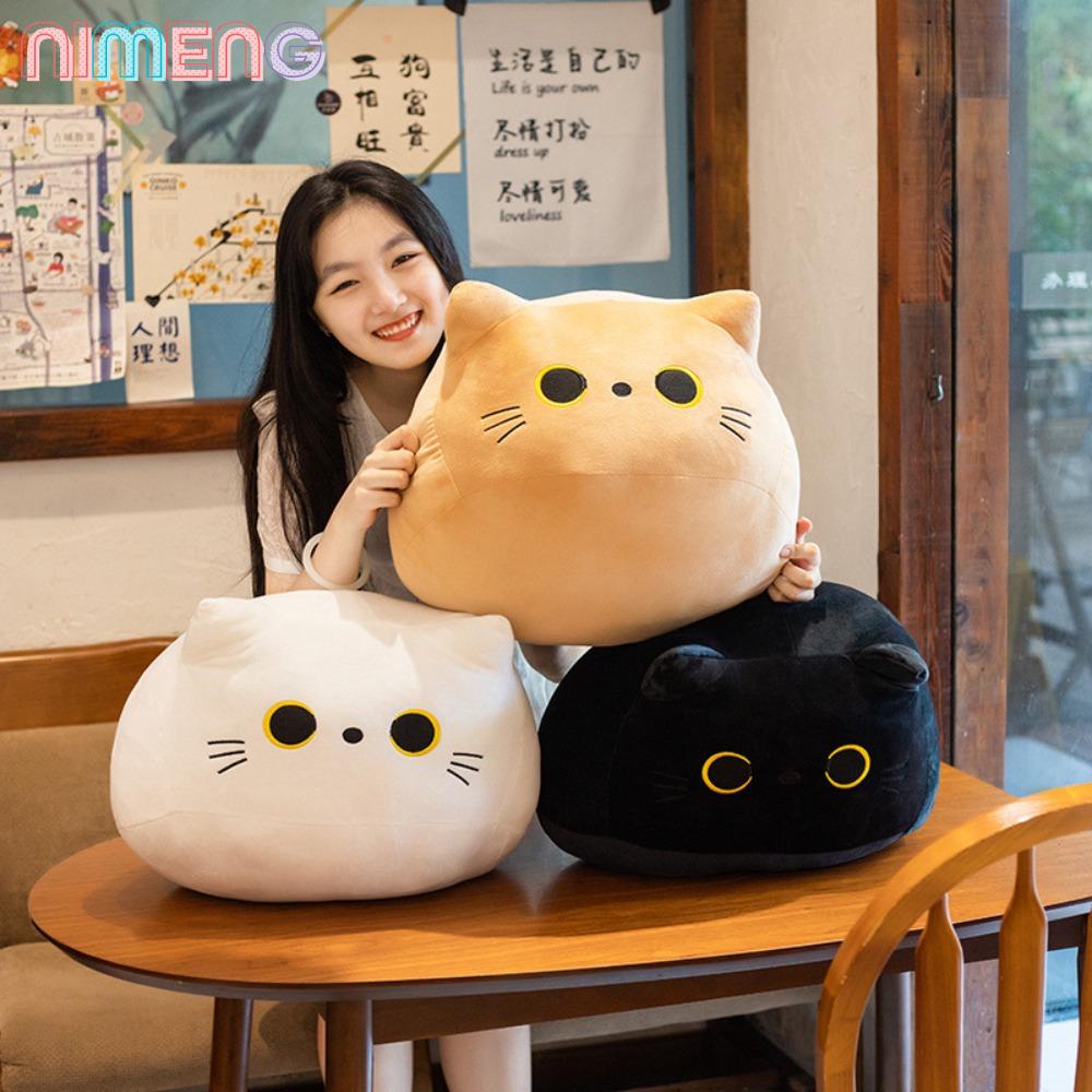 Nimeng หมอนตุ๊กตานุ่ม รูปการ์ตูนแมวหัวดํา 10 30 ซม.