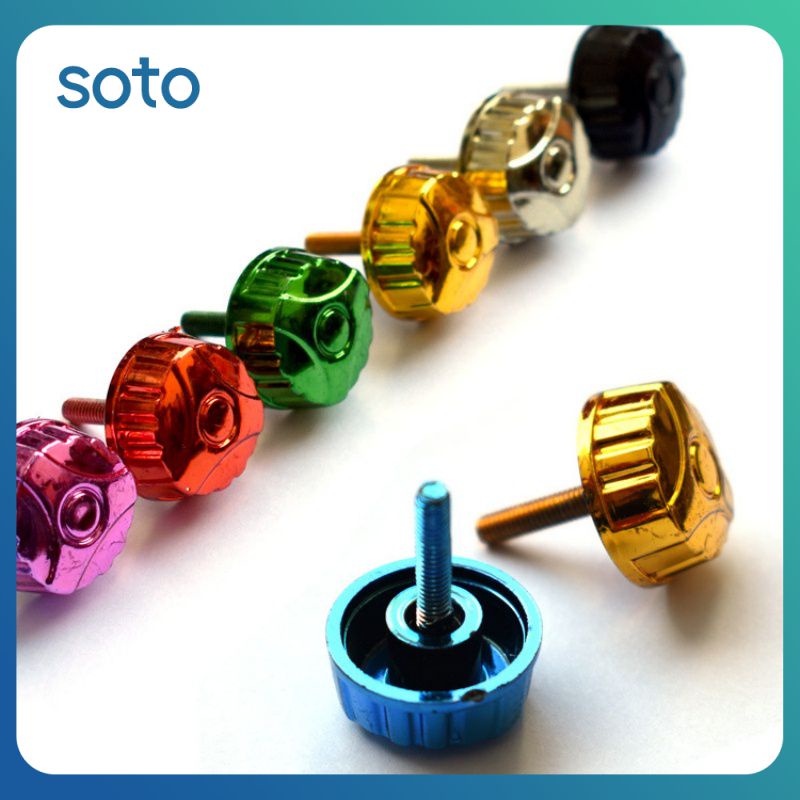 ♫ สกรูจับรีลตกปลา Muticolor กึ่งโลหะ UV แบริ่งฉีดฝาครอบแขนสกรู Cap Tackle อุปกรณ์ตกปลา