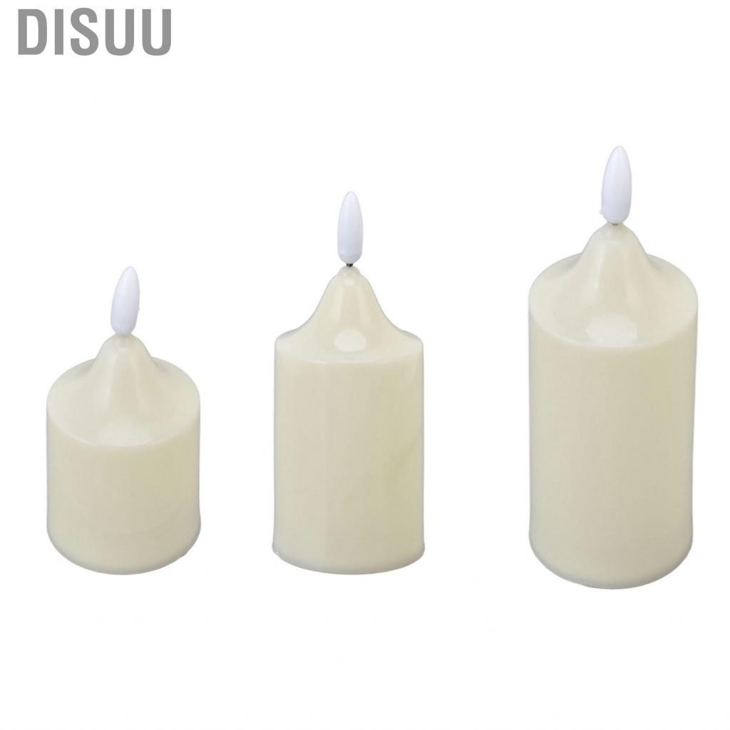 Disuu Flameless Candles Decorative LED Pillar Holiday Wedding Party Decor