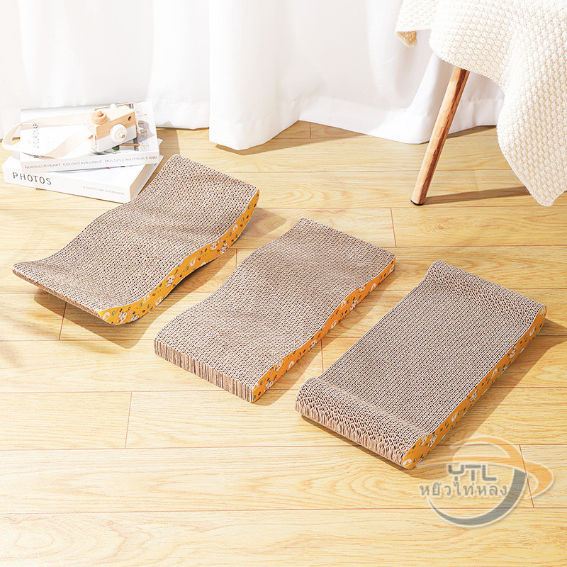 YTL โซฟาลับเล็บแมว ที่ลับเล็บแมว กระดาษลับเล็บแมวสุดคิ้ว ที่ลับเล็บแมวขนาดใหญ่ ของเล่นแมว กระดาษลูกฟูก แบบ 2 ด้าน - รูปที่ 5