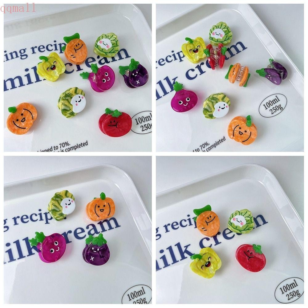 Qqmall Mini Hair Claw, Headwear การ์ตูน Acetate จําลองกิ๊บผลไม้,น่ารักขนาดเล็กคว้าคลิป Barrette เรขาคณิตกิ๊บขนาดเล็กหญิง