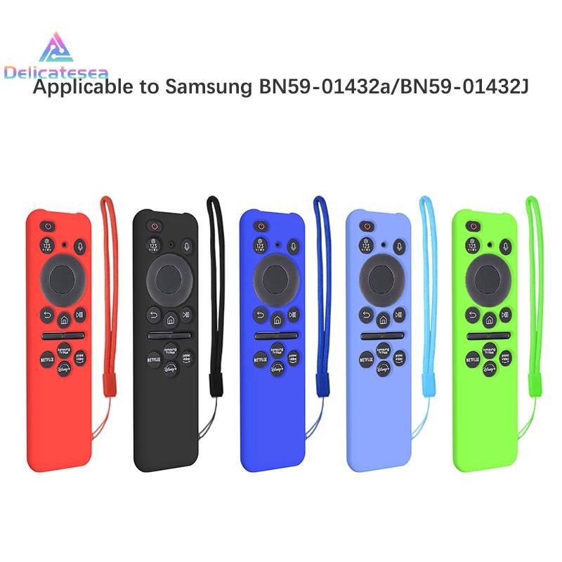 [Delicatesea] ฝาครอบป้องกันรีโมทคอนโทรลสําหรับ Samsung 8K Neo QLED HDR สมาร์ททีวีปลอกซิลิโคนกันกระแทกรีโมทคอนโทรลกันน้ําครอบคลุมใหม่