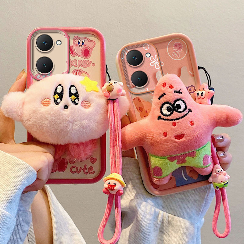 เคสตุ๊กตาตุ๊กตาสําหรับ vivo Y03,Y03T,Y18,Y18e,Y18s,Y28s,T3 Lite,iQOO Z9 Lite,5G / 4G,เคสโทรศัพท์,V23