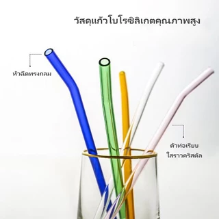 หลอดแก้วแบบใช้ซ้ำได้/หลอดทนความร้อนเกรดอาหารเป็นมิตรต่อสิ่งแวดล้อม/หลอดงอตรง