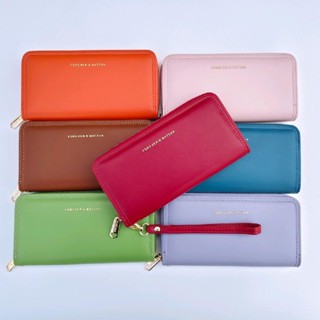 กระเป๋าสตางค์ใบยาว แบบซิปรอบ หนังเงา Nattha รุ่น Z0286