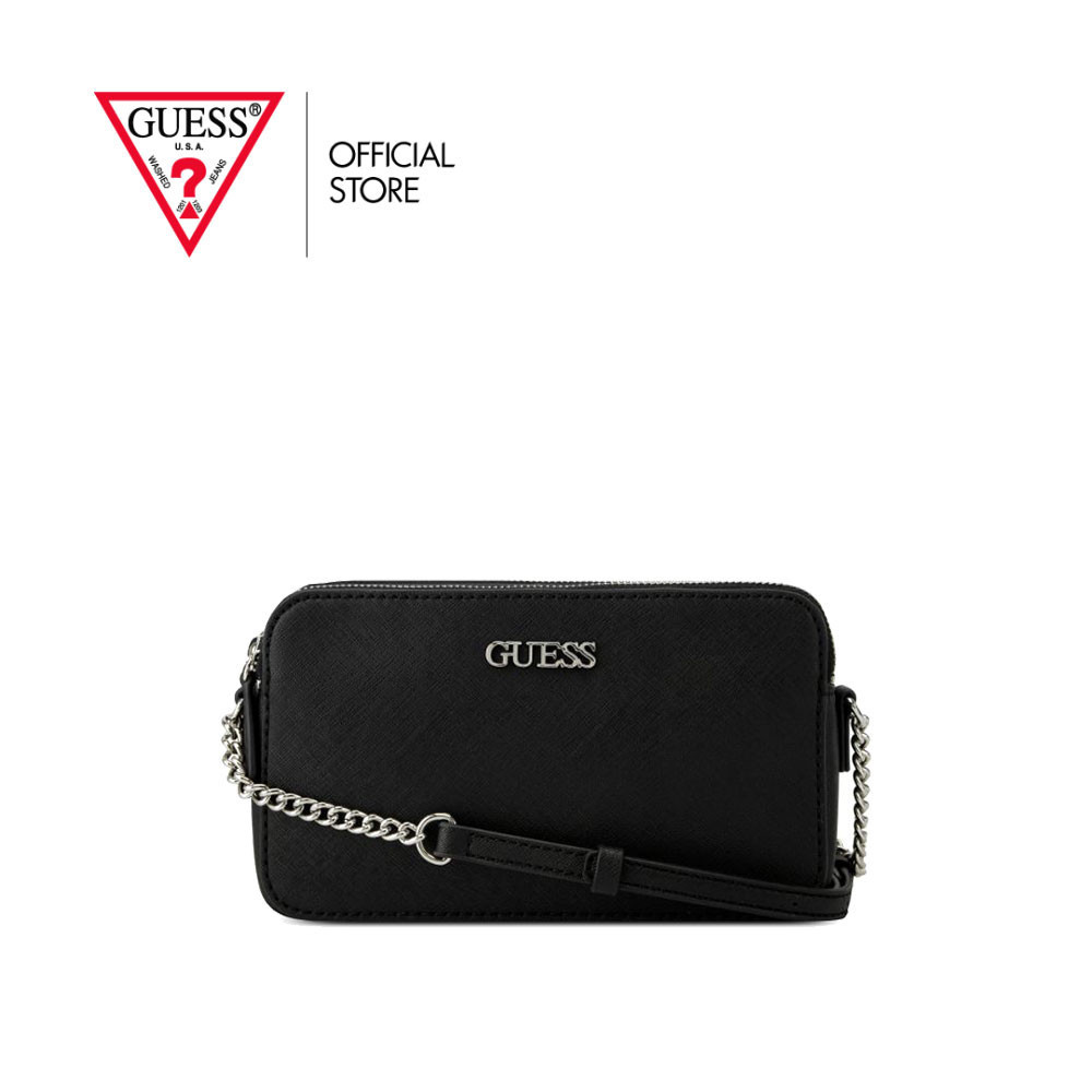 GUESS กระเป๋า รุ่น SF942971 TIDEWOOD MINI COMPRTMNT CRSBDY BLACK สีดำ