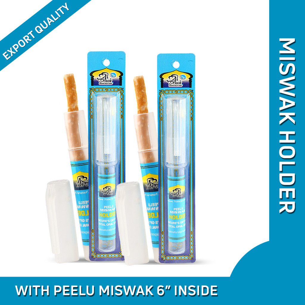 MISWAK AL KHAIRI NATURAL TOOTHBRUSH KAYO, MISWAK พร้อมตัวยึด, MISWAK BOX M