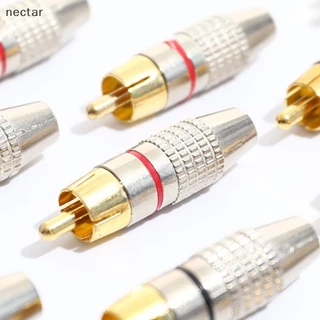 TAR 10 ชิ้นปลั๊ก Audio Video Locking Cable Male Connector Gold Plated N