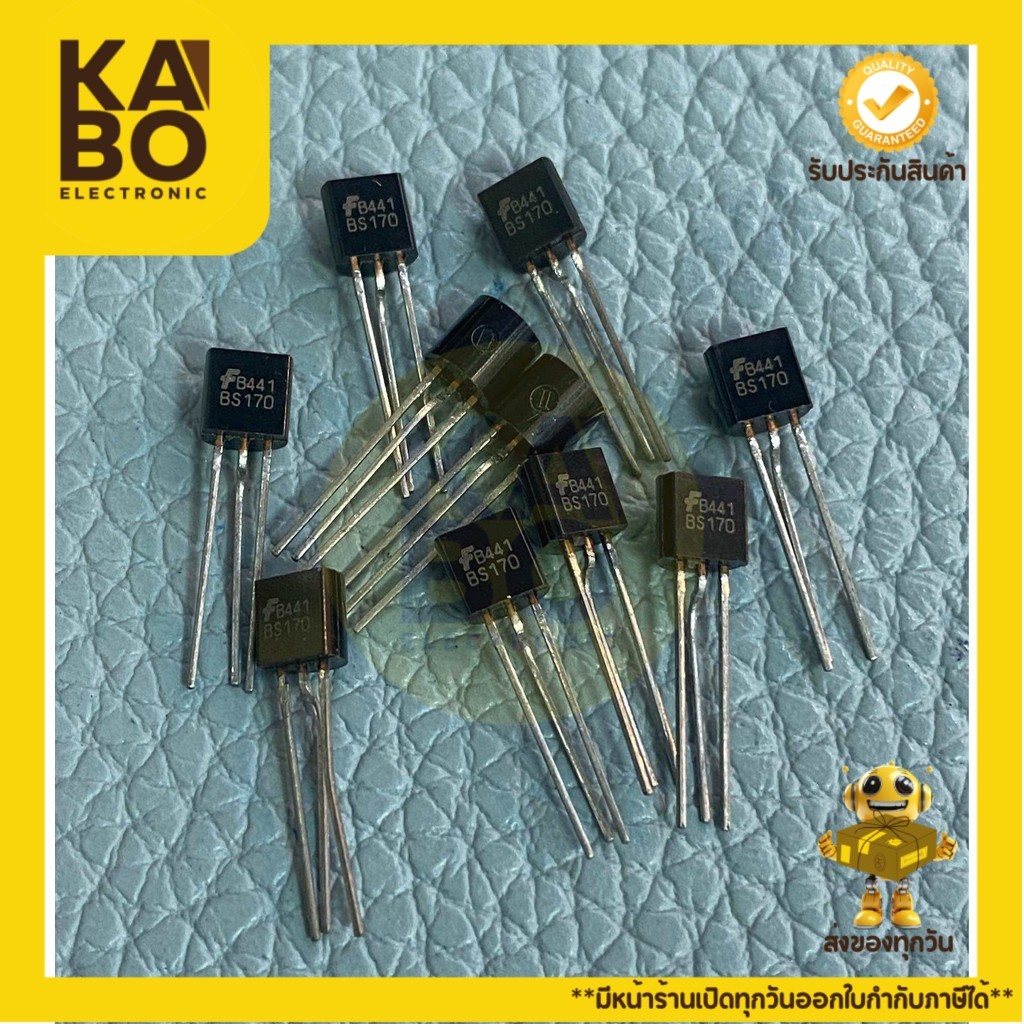 BS170 แท้ MOSFET -N-CH-TO92(ราคาต่อชิ้น)มีพร้อมส่งในไทย